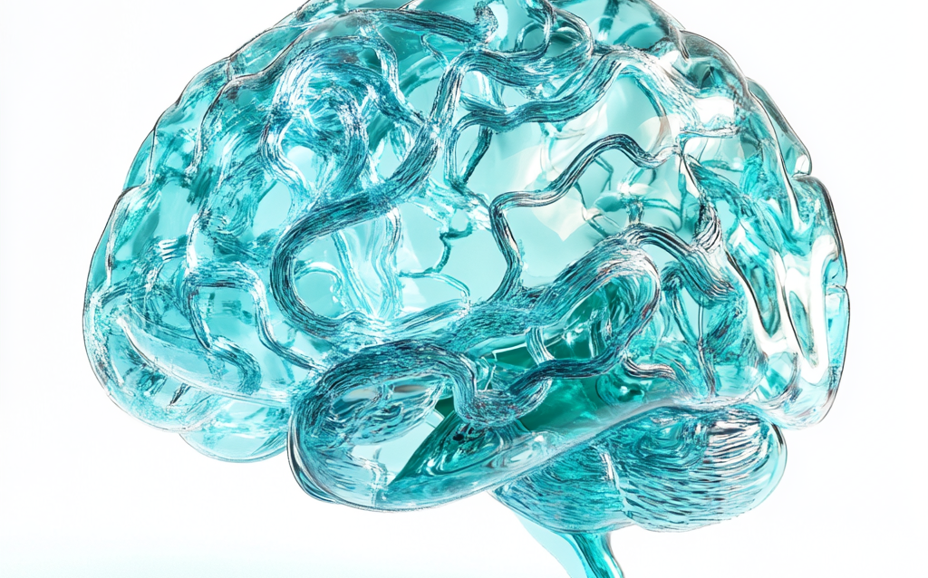 tlubben_AI-inspired_brain_crafted_from_translucent_teal_and_t_7de7de1f-92e8-4b5d-813f-4781c38bcfc7_1