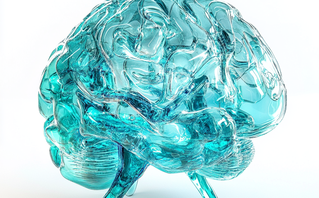 tlubben_AI-inspired_brain_crafted_from_translucent_teal_and_t_7de7de1f-92e8-4b5d-813f-4781c38bcfc7_2